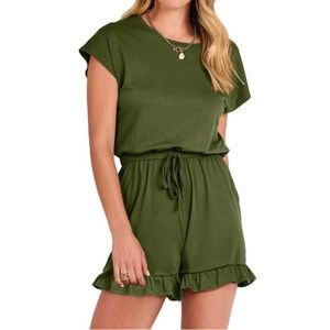 Casual Short Sleeve Romper